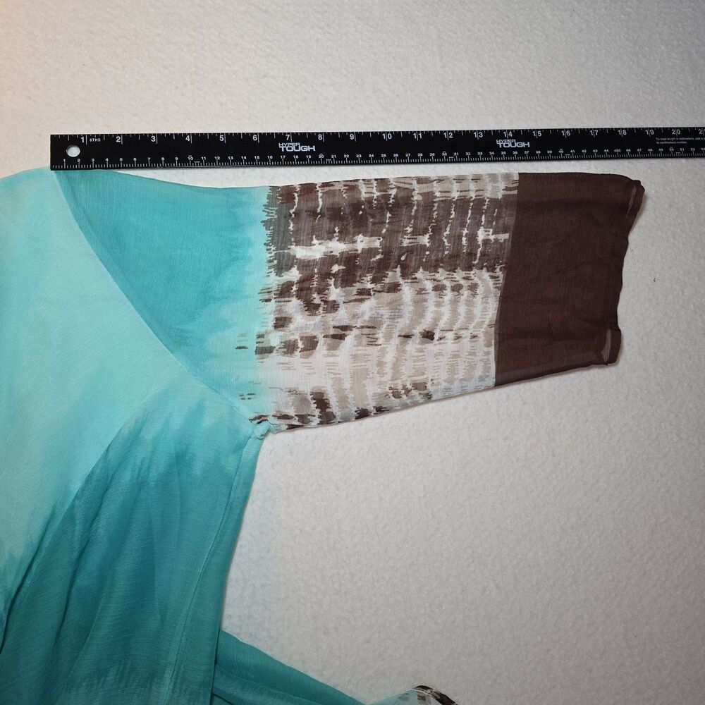 Chico's Tie-Dye Ombre Chevron Open-front Kimono Cardigan Size 2 - Picture 6 of 8